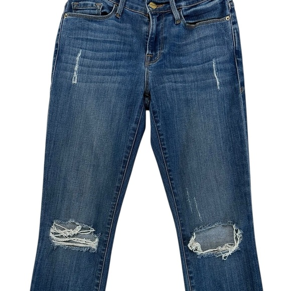 FRAME DENIM Le High Skinny Raw Edge Jeans Size 25 - Picture 3 of 17
